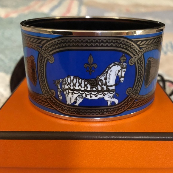 Hermes Jewelry - Hermes Grand Apparat X-wide enamel bracelet